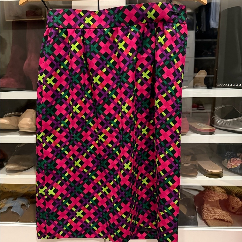 Vintage Yves Saint Laurent Multicolor Pencil Skirt - Picture 3 of 9